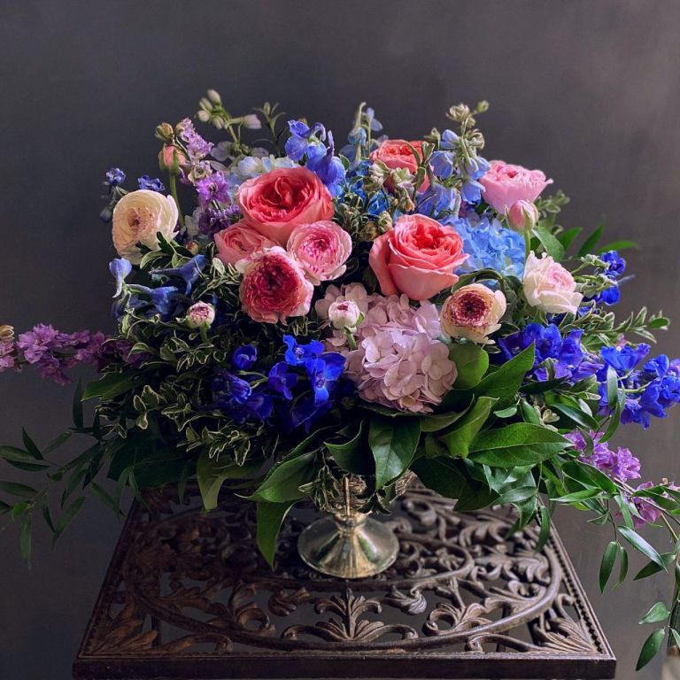 Classic Vintage floral arrangement florist Pasadena CA