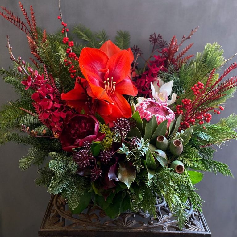 Home for the Holidays floral arrangement florist Pasadena CA